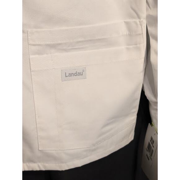 Landau, Maternity XS 4 pocket front snap closure warm-up scrub jacket - Picture 4 of 8